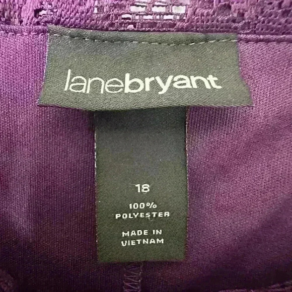 Lane Bryant Women’s Size 18 Purple Lace Dress Sleeveless  Mid Party Sumer  DC1 - Picture 6 of 6